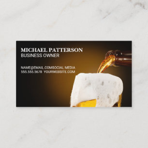 Beer Pour into Mug Business Card