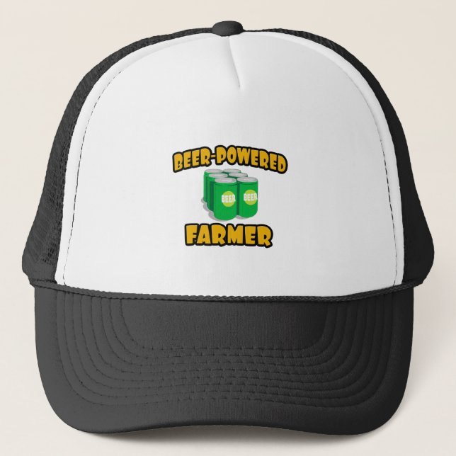Beer-Powered Farmer Trucker Hat (Front)
