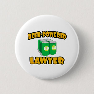 Beer-Powered Lawyer 6 Cm Round Badge