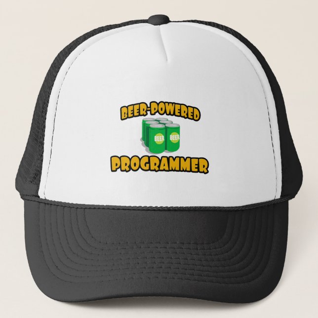 Beer-Powered Programmer Trucker Hat (Front)
