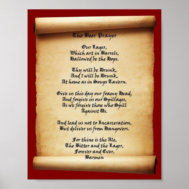 Beer Prayer Soups Tavern Poster (Front)