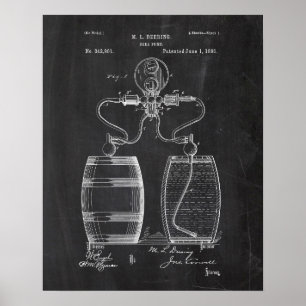 Beer Pump Patent Poster
