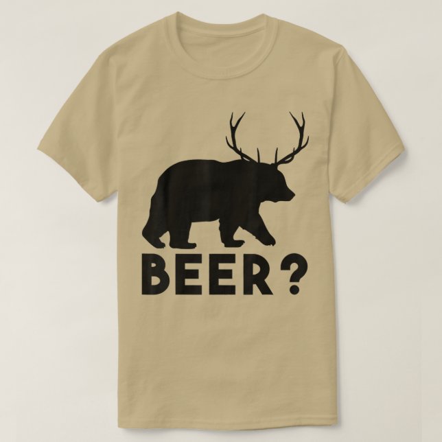 Beer Question Mark Shirt Bear Dear T-Shirt (Design Front)