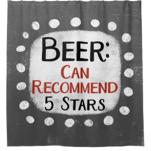 Beer Review 5 Stars Shower Curtain
