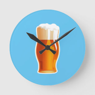 Beer Round Clock
