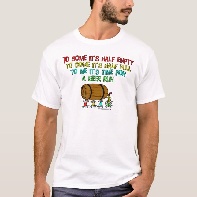 Beer Run Humour T-Shirt (Front)