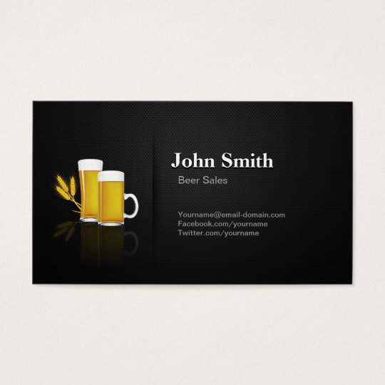 Beer Sales - Professional Premium Black Mesh Business Card
