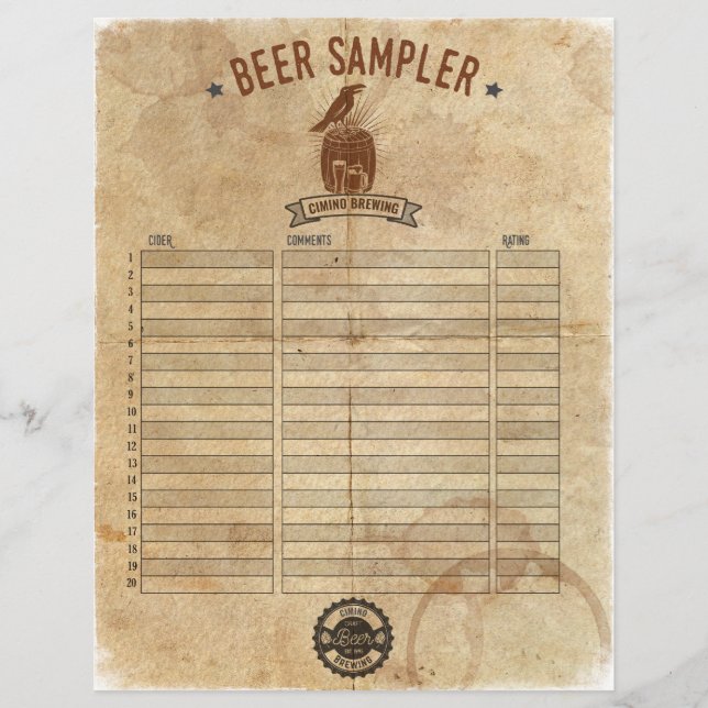 Beer Sampler Flyer (Front)