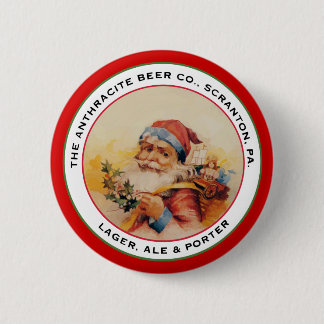 BEER SANTA 6 CM ROUND BADGE