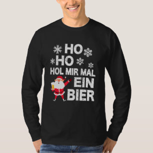 Beer Santa Claus Advent Calendar Beer Mug Santa Be T-Shirt