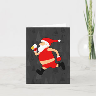 beer santa claus xmas invitation
