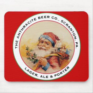BEER SANTA MOUSE MAT