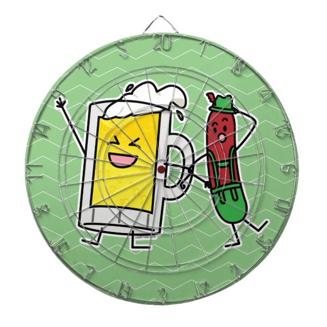 Beer sausage Octoberfest Oktoberfest lederhosen Dartboard (Front)