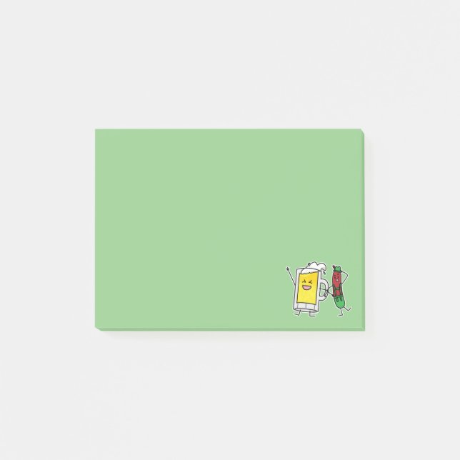 Beer sausage Octoberfest Oktoberfest lederhosen Post-it Notes (Front)