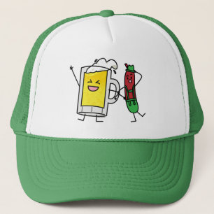 Beer sausage Octoberfest Oktoberfest lederhosen Trucker Hat