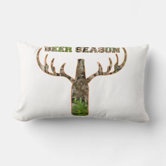 Beer Season Hunting Season Gift For Hunter Lumbar Cushion