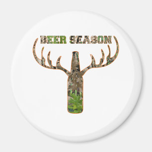 Beer Season Hunting Season Gift For Hunter Magnet