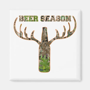 Beer Season Hunting Season Gift For Hunter Magnet