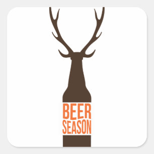 Beer Season Square Sticker