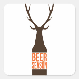 Beer Season Square Sticker