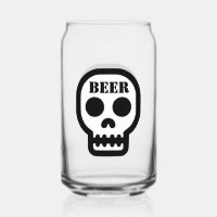 Beer™ Skull Glass (Design on Front & Back)