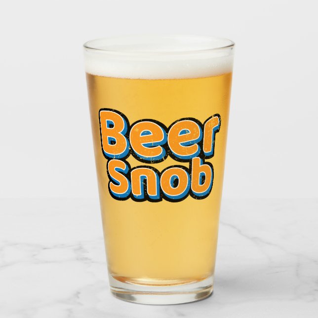 Beer Snob Vintage Beer Glass (Front Filled)