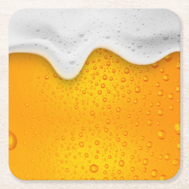 Beer Square Paper Coaster (Front)