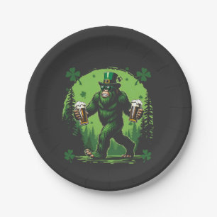 Beer St. Patrick's Day Big Food Sasquashe Funny Paper Plate