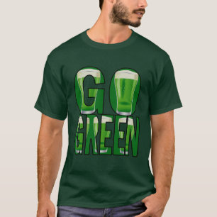 Beer St Patrick's Day Go Green Mens Green T T-Shirt