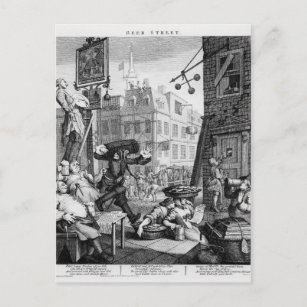 Beer Street, 1751 Postcard