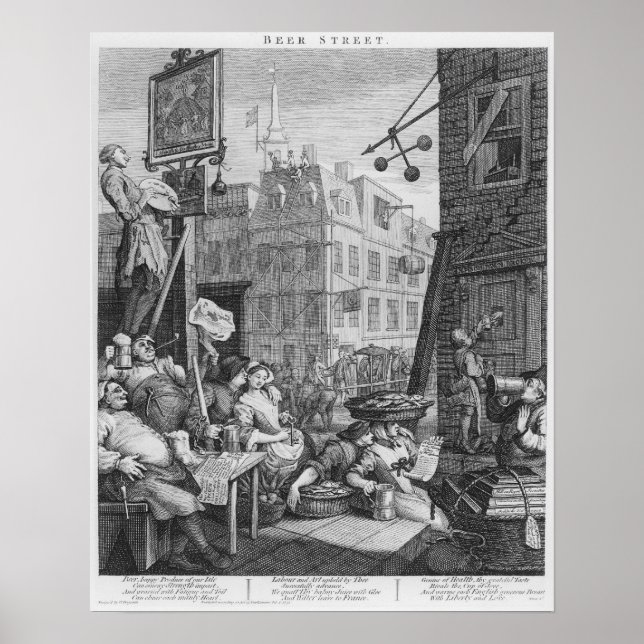 Beer Street, 1751 Poster (Front)