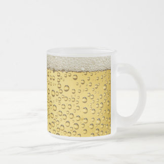 Beer Suds Bubbles Frosted Glass Mug