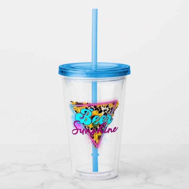 Beer & Sunshine Acrylic Tumbler (Front)