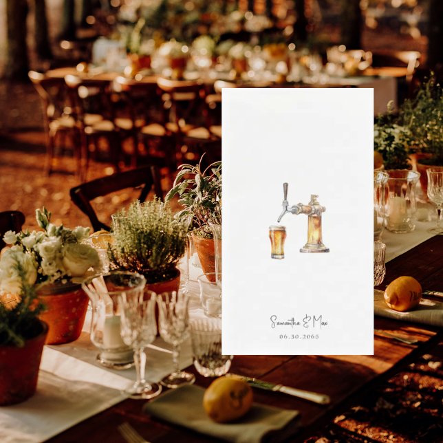 Beer Tap Wedding  Napkin (Creator Uploaded)