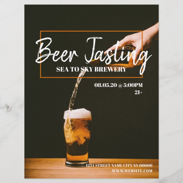 Beer Tasting Brewery Flyer Poster (Front)