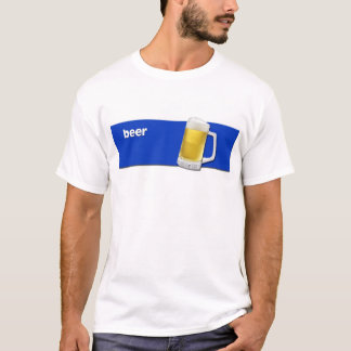 BEER Tee with text and beer mug graphic
