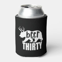 Beer Thirty Can Cooler/Koozie | Block Letter