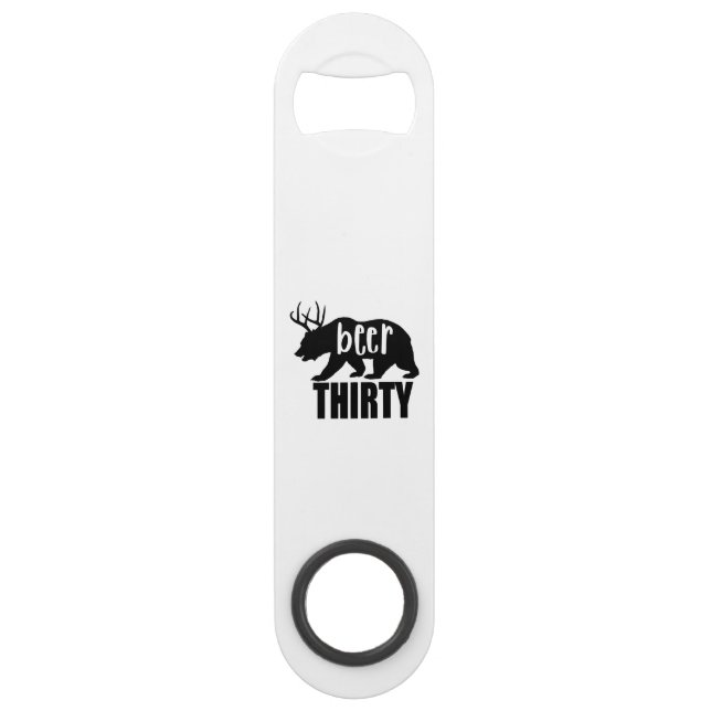 Beer Thirty Stainless Steel Bottle Opener (Front)