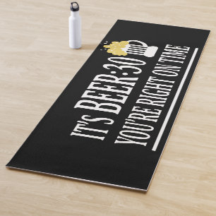 Beer Thirty Yoga Funny Drinking Exercise Mat
