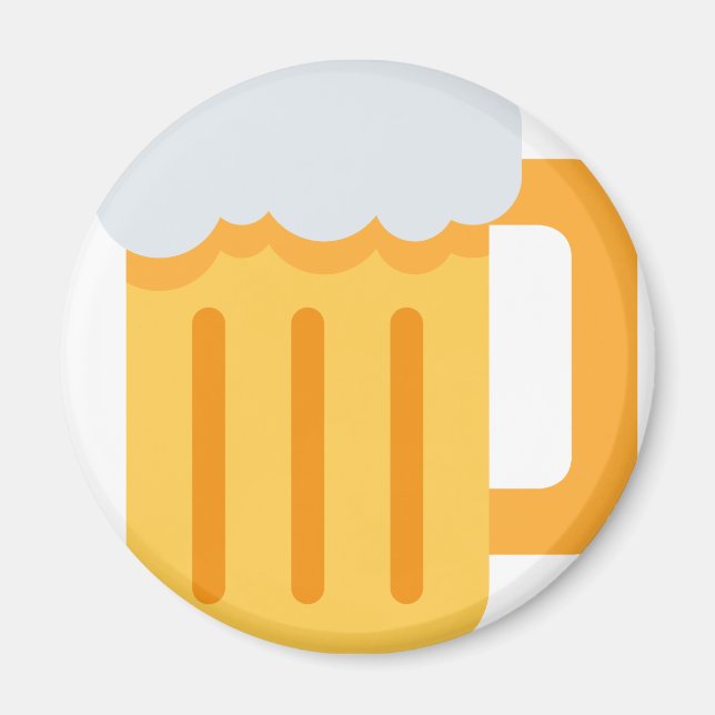 Beer time emoji magnet (Front)