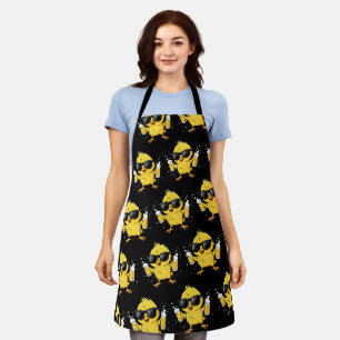 Beer Time Madafakas Funny Meme Duck Goose Retro Apron