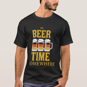 Beer Time Mugs Hilarious Oktober Fest T-Shirt