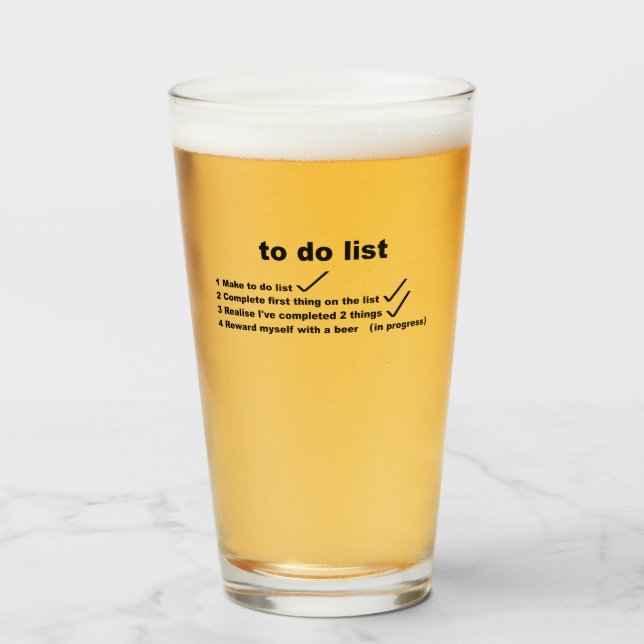 beer to do list glass (Front Filled)