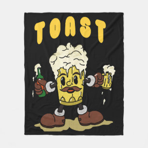 Beer Toast Mascot Fleece Blanket