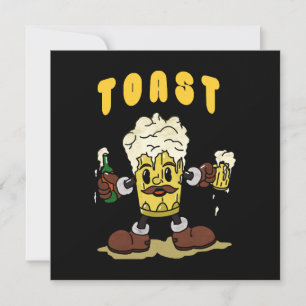 Beer Toast Mascot Invitation