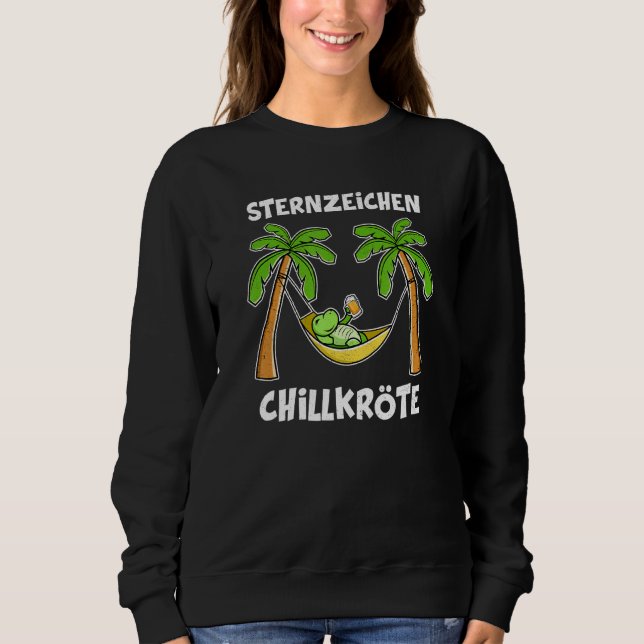 Beer Turtle Chill Turtle In Hammock Sweatshirt (Front)