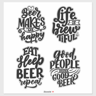 Beer Typography  Sticker