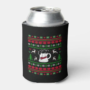 beer ugly christmas can cooler