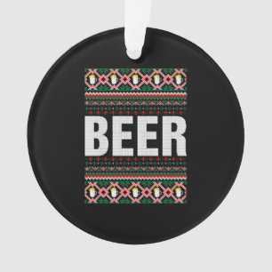 Beer Ugly Christmas Sweater Ornament