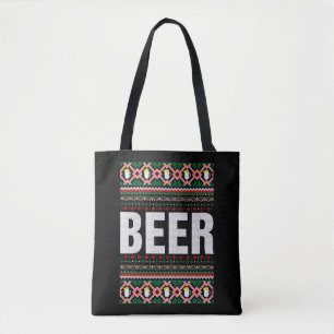 Beer Ugly Christmas Sweater Tote Bag